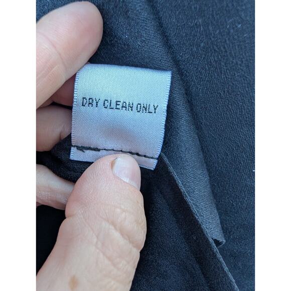 Yoana Baraschi Women's Black Open Front Shrug Cardigan XS Faux Suede Whimsigoth - Picture 8 of 8